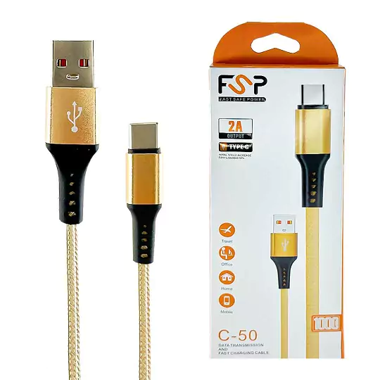 کابل فست شارژ تایپ سی FSP مدل C-50