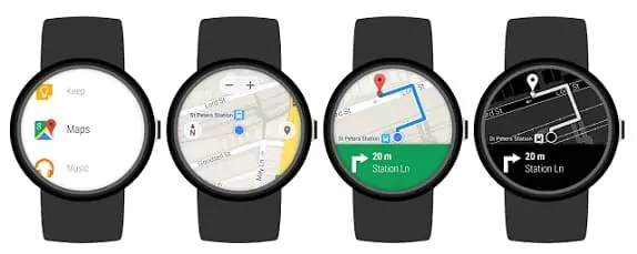 google maps on android wear